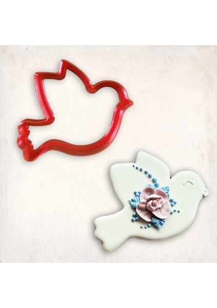 Kuş 4 Kurabiye Kalıbı Şekillendirici Kopat