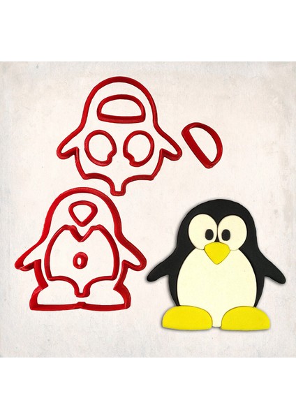 Penguen Detay Kurabiye Kalıp Seti 9’lu