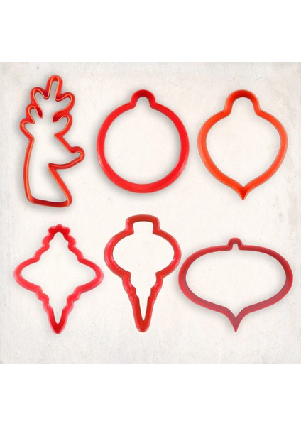 Yılbaşı Süsü Kurabiye Kalıp Set 6’lı