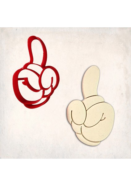 Mickey El 1 Numara Kurabiye Kalıbı Şekillendirici Kopat