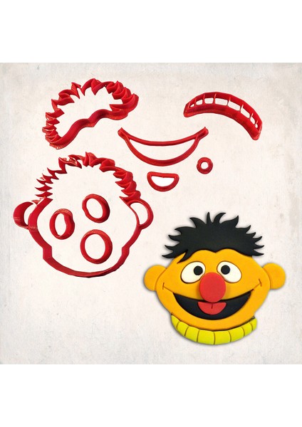 Susam Sokağı Ernie Detay Kurabiye Kalıp Seti 9’lü