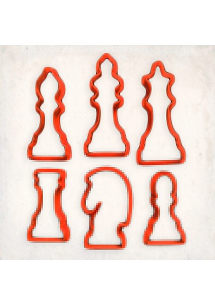 Satranç Kurabiye Kalıp Set 6’lı