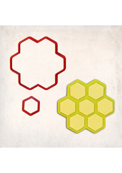 Bal Petek Detay Kurabiye Kalıp Seti 2’li