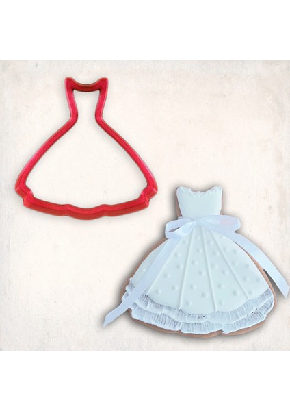 Elbise-1 Kurabiye Kalıbı Şekillendirici Kopat