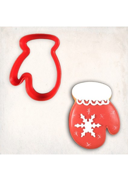 Eldiven Noel Kurabiye Kalıbı Şekillendirici Kopat