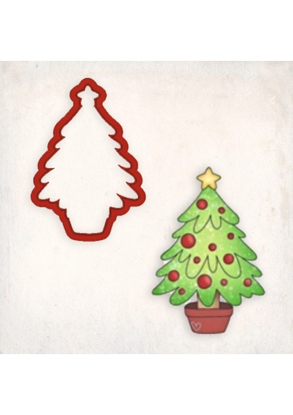 Çam Saksıda Kurabiye Kalıbı Şekillendirici Kopat