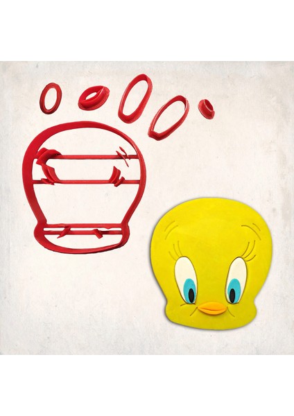 Tweety Kuş Detay Kurabiye Kalıp Seti 6’lı