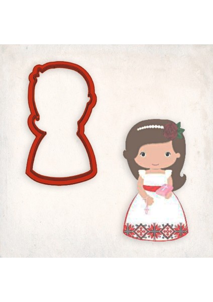Küçük Kız-2 Kurabiye Kalıbı Şekillendirici Kopat