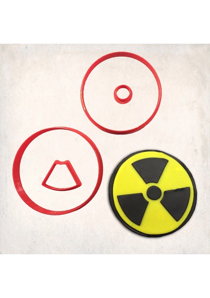 Nükleer Sembol Detay Kurabiye Kalıp Seti 4’lü