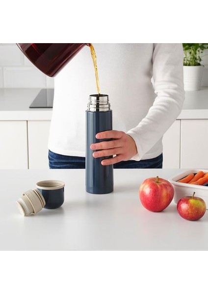 Termos Parlak Mavi Renk Meridyendukkan 0,5 Litre 25 cm Paslanmaz Çelik