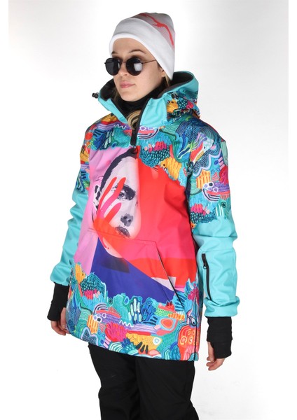 SS7957 Face In Hand Kadın Snowboard ve Kayak Montu modelleri