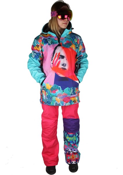 SS7961 Face In Hand Snowboard Montu ve Pantolonu Takımı