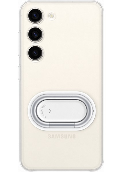 Galaxy S23 Standlı Halkalı Kılıf - Şeffaf