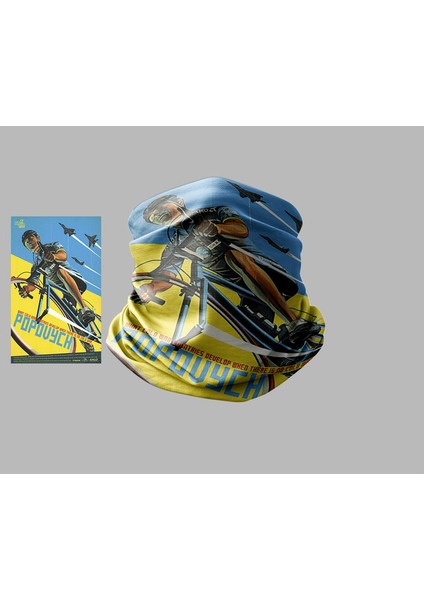 Bisiklet Tasarımlı Motorcu Buff Maske Outdoor Boyunluk Unisex Bandana