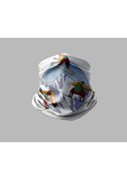 Kayak & Dağ Tasarımlı Motorcu Buff Maske Outdoor Boyunluk Unisex Bandana