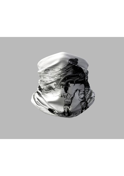 Kayak & Dağ Tasarımlı Motorcu Buff Maske Outdoor Boyunluk Unisex Bandana