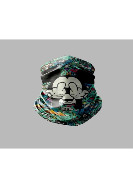 Karışık Çok Desenli Tasarımlı Motorcu Buff Maske Outdoor Boyunluk Unisex Bandana
