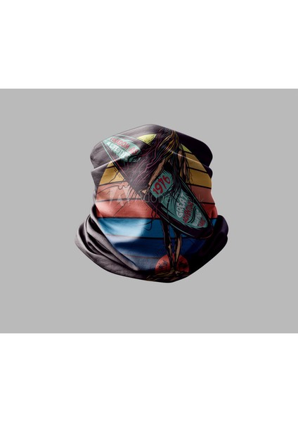 Kayak & Dağ Tasarımlı Motorcu Buff Maske Outdoor Boyunluk Unisex Bandana