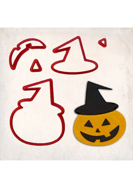 Jack O Lantern Kabak Detay Kurabiye Kalıp Seti 5’li