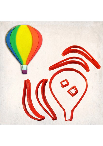 Sıcak Hava Balonu Detay Kurabiye Kalıp Seti 7’li