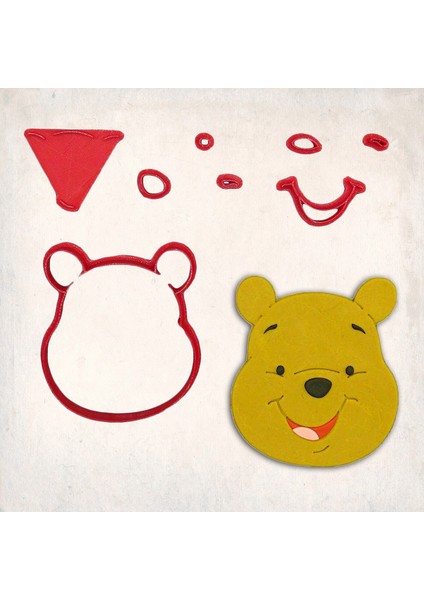 Winnie The Pooh Detay Kurabiye Kalıp Seti 8’li