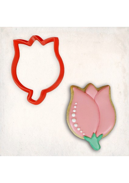 Lale-2 Kurabiye Kalıbı Şekillendirici Kopat 8 cm