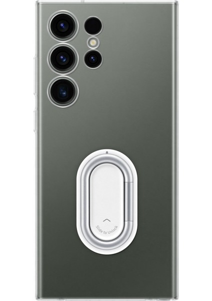 Galaxy S23 Ultra Standlı Halkalı Kılıf - Şeffaf fırsatları