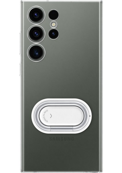 Galaxy S23 Ultra Standlı Halkalı Kılıf - Şeffaf indirimleri