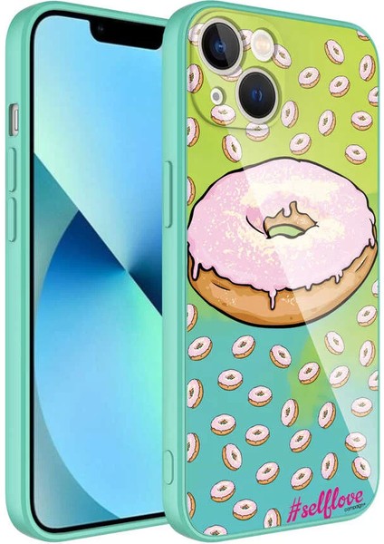 Apple iPhone 13 Kılıf Kamera Korumalı Desenli Sert Silikon Epoksi Kapak NO12 Telefon Kılıfı