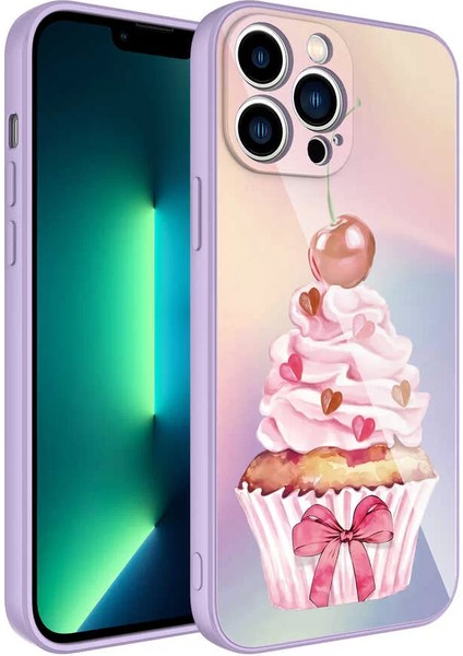 Apple iPhone 13 Pro Max Kılıf Kamera Korumalı Desenli Sert Silikon Epoksi Kapak NO11 Telefon Kılıfı