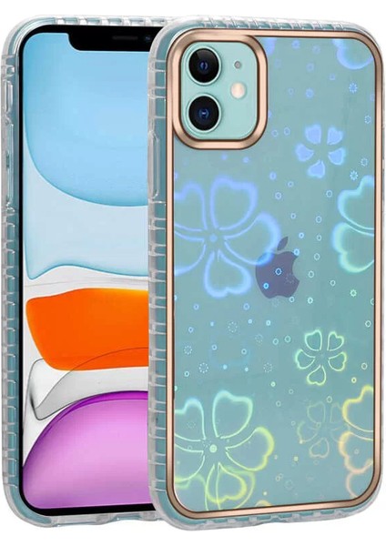 Apple iPhone 11 Kılıf Desenli Parlayan Transparan Avva Kapak No5 Telefon Kılıfı
