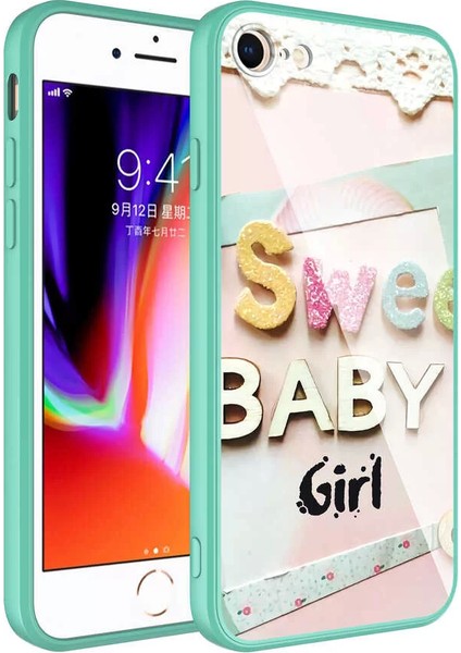 Apple iPhone Se 2020 Kılıf Kamera Korumalı Desenli Sert Silikon Epoksi Kapak No5 Telefon Kılıfı