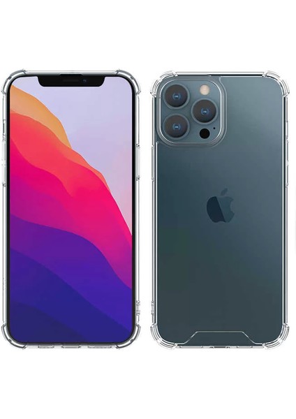 Apple iPhone 13 Pro Max Kılıf Nitro Anti Shock Silikon Renksiz Telefon Kılıfı