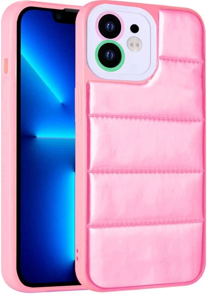 Apple iPhone 11 Kılıf Kamera Korumalı Airbagli Renkli Seksek Kapak Pembe Telefon Kılıfı