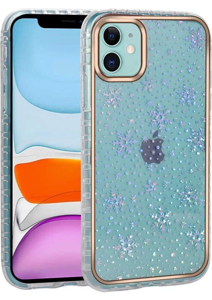 Apple iPhone 11 Kılıf Desenli Parlayan Transparan Avva Kapak NO13 Telefon Kılıfı