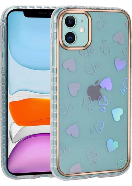 Apple iPhone 11 Kılıf Desenli Parlayan Transparan Avva Kapak No3 Telefon Kılıfı