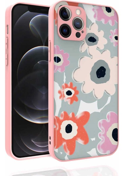 Apple iPhone 12 Pro Kılıf Desenli Kamera Korumalı Parlak Nora Kapak No5 Telefon Kılıfı