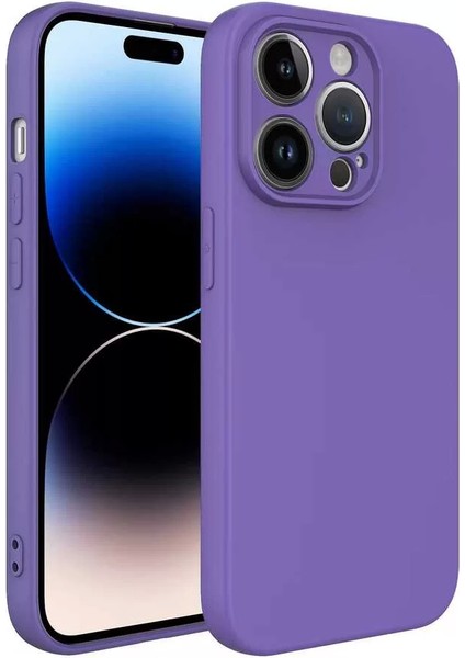 Apple iPhone 14 Pro Kılıf Lsr Lansman Kapak Derin Mor Telefon Kılıfı