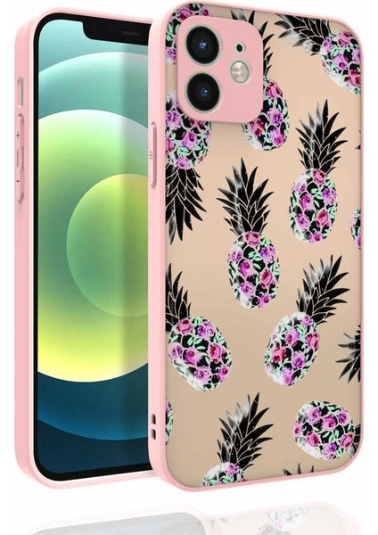 Apple iPhone 12 Kılıf Desenli Kamera Korumalı Parlak Nora Kapak No1 Telefon Kılıfı