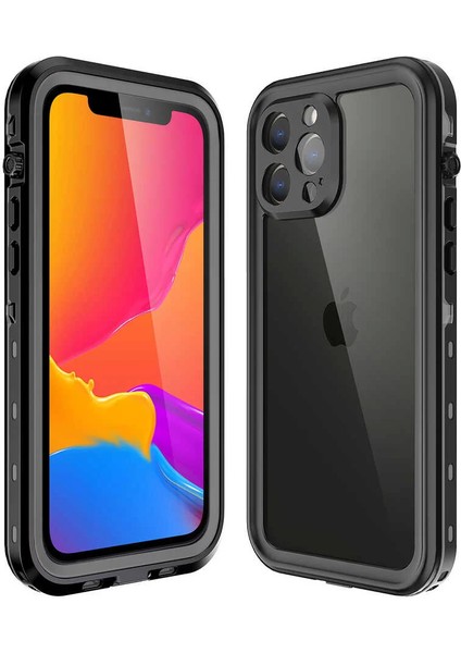 Apple iPhone 13 Pro Max Kılıf 1-1 Su Geçirmez Kılıf Siyah Telefon Kılıfı