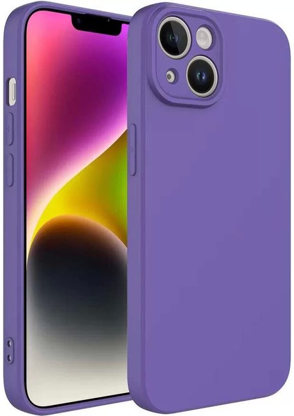 Apple iPhone 14 Kılıf Lsr Lansman Kapak Derin Mor Telefon Kılıfı