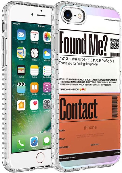 Apple iPhone Se 2020 Kılıf Airbag Kenarlı Renkli Desenli Silikon Elegans Kapak No6 Telefon Kılıfı