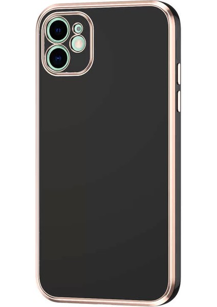 Apple iPhone 12 Kılıf Bark Kapak Siyah Telefon Kılıfı
