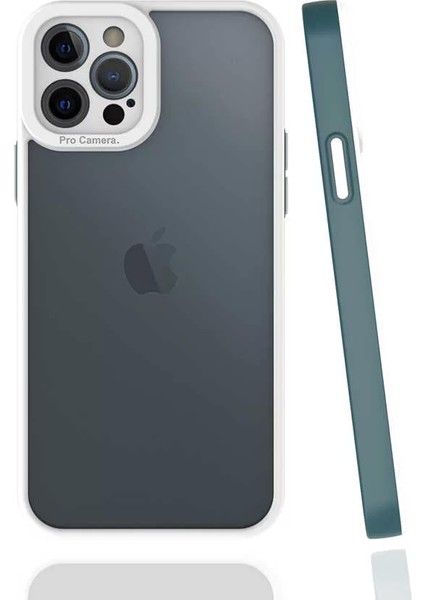 Apple iPhone 12 Pro Max Kılıf Mima Kapak Koyu Yeşil Telefon Kılıfı