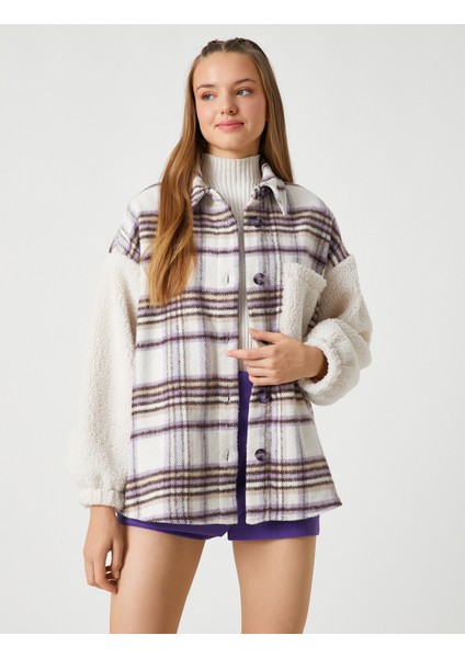 Oduncu Gömlek Ceket Oversize Detaylı Cepli Düğmeli