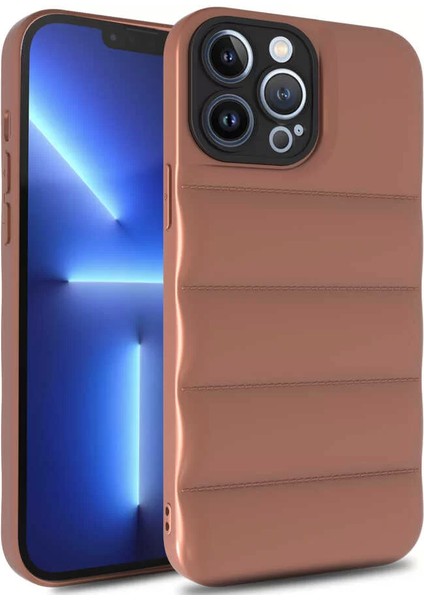 Apple iPhone 13 Pro Kılıf Kasis Kapak Kahverengi Telefon Kılıfı