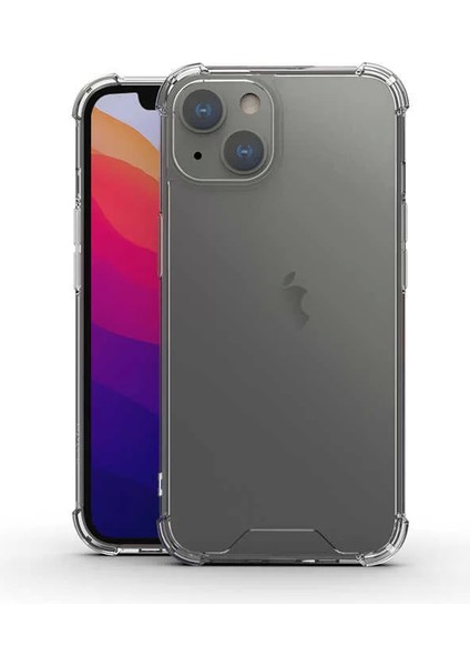 Apple iPhone 13 Kılıf Kamera Korumalı Nitro Anti Shock Şeffaf Darbe Korumalı Silikon Kap Renksiz Telefon Kılıfı