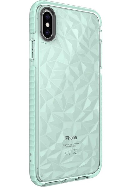 Apple iPhone Xs 5.8 Kılıf Buzz Kapak Yeşil Telefon Kılıfı