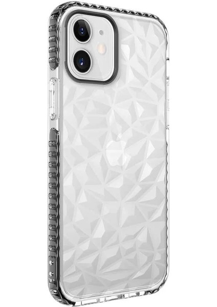 Apple iPhone 12 Kılıf Buzz Kapak Siyah Telefon Kılıfı