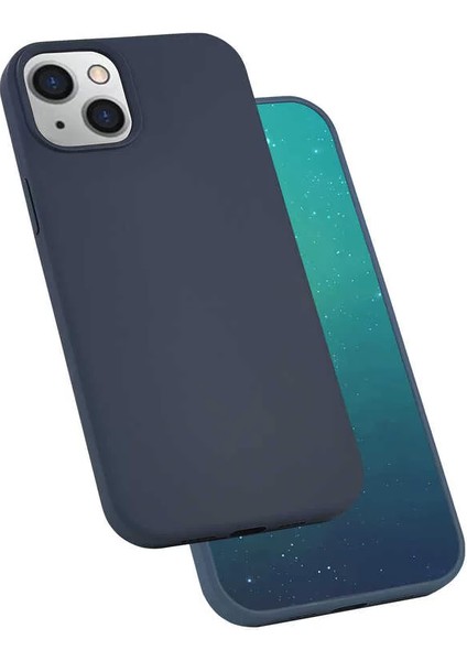 Apple iPhone 13 Mini Kılıf Silk Silikon Lacivert Telefon Kılıfı